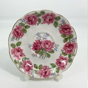 Queen Anne England-Pretty Pink Roses saucer.